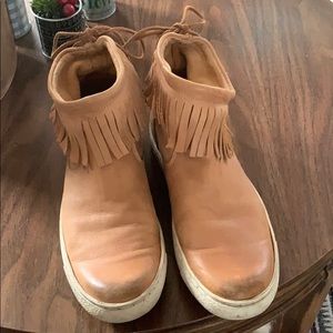 Free people moccasin boots, all leather, sz. 38